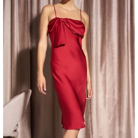 Hutch Dresses & Skirts - Hutch Bow-Front Slip Midi Dress Anthropologie Large